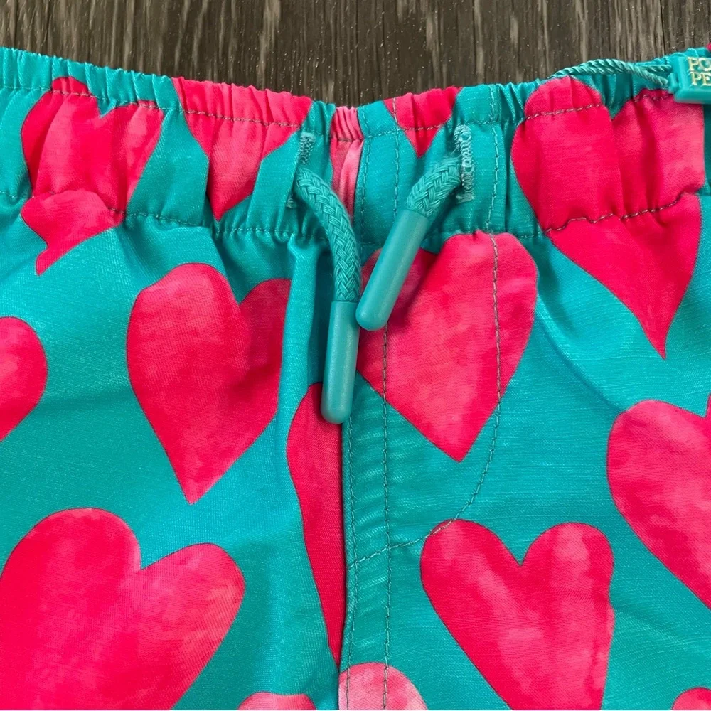 New! Posh Peanut Queen Of Hearts Baby Boy's Swim Shorts Size 0-3 Months